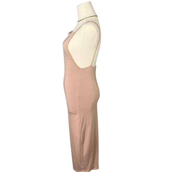 Naked Wardrobe Nude Slip Modal Midi Dress Backless Adjustable Straps | M - Picture 5 of 9
